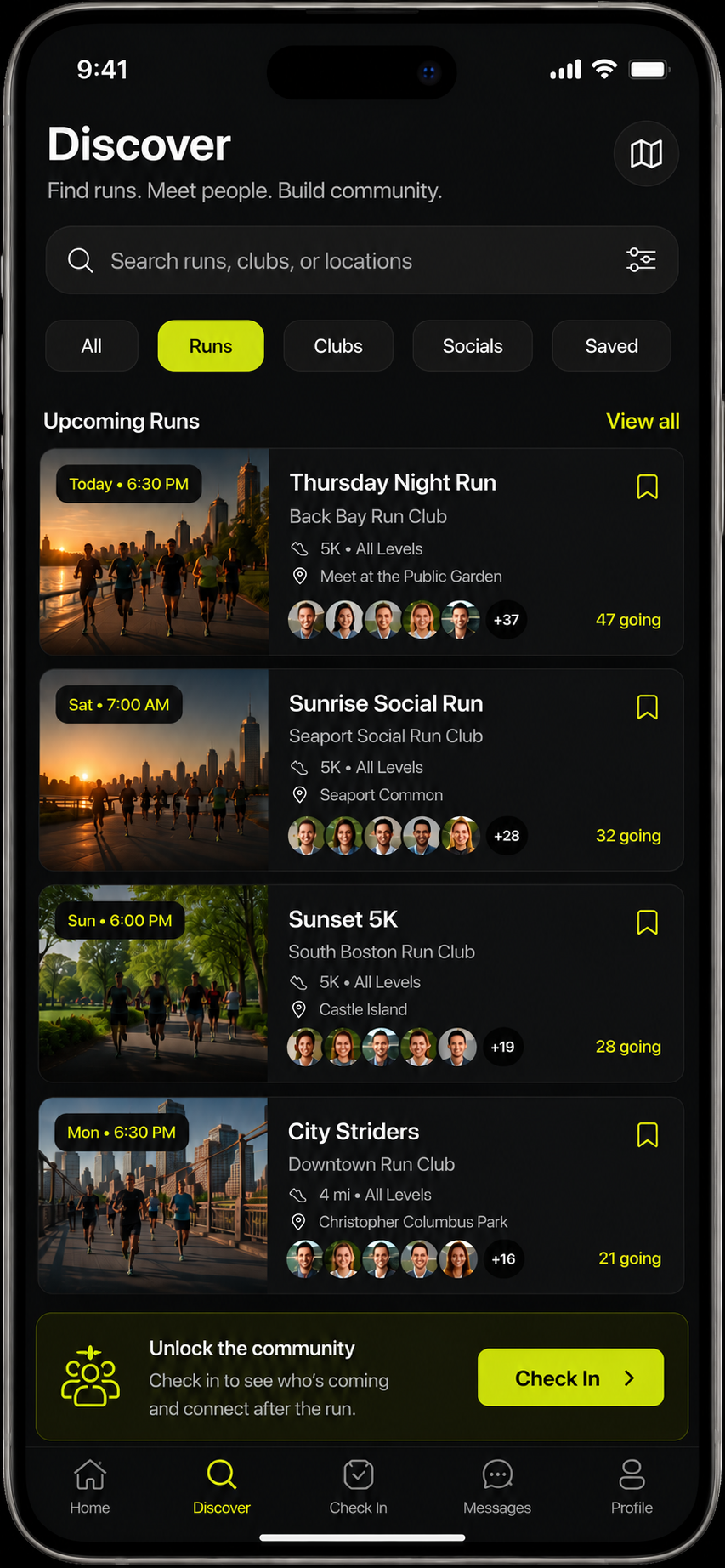 Discover screen