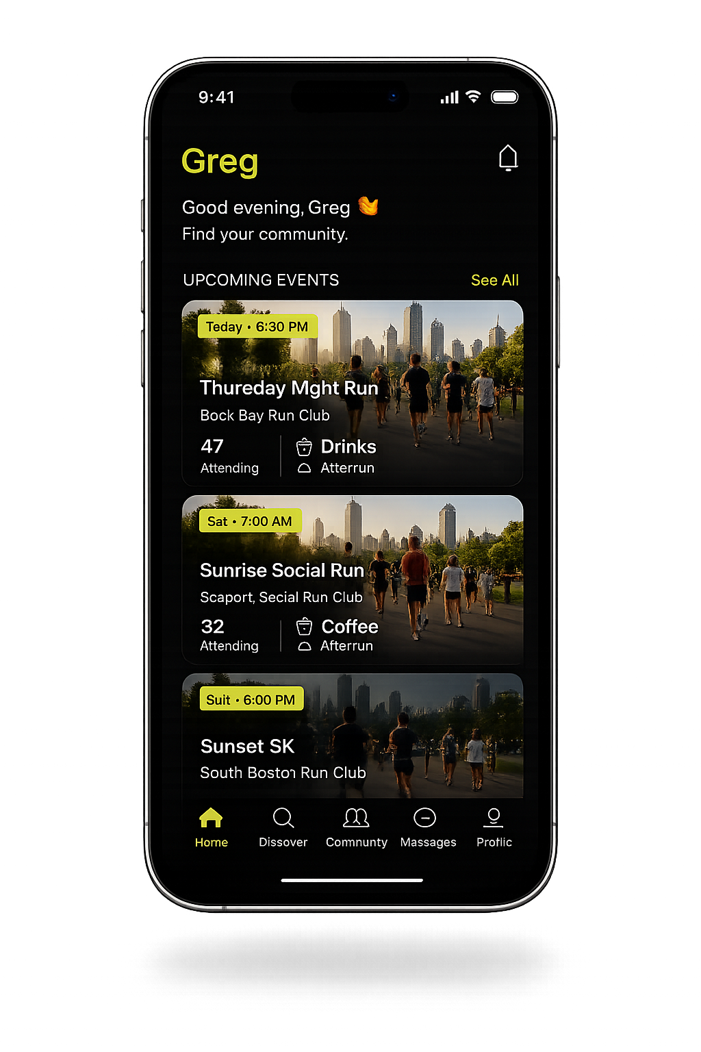 Rally app on iPhone